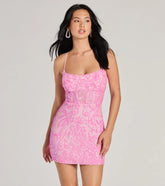 Leyla Sequin Strappy Back Mini Dress