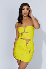 Victorie V-Hardware Mini Dress - Fresh Green