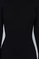 Rowen Long Sleeve Midi Dress - Black