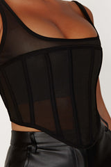 Delaney Corset Bustier - Black