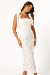 Emersyn Midi Lace Dress - White