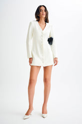 Hurley Long Sleeve Blazer Mini Dress - Ivory