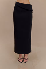 Astrid Suiting Midi Skirt - Black
