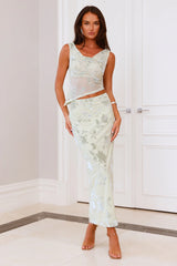 Garden Grove Maxi Skirt Sage