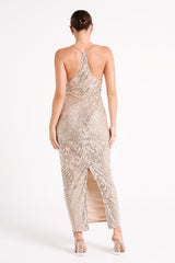 Tierra Sequin Maxi Dress - Silver