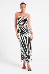 Rita Printed Maxi Skirt - Abstract Print