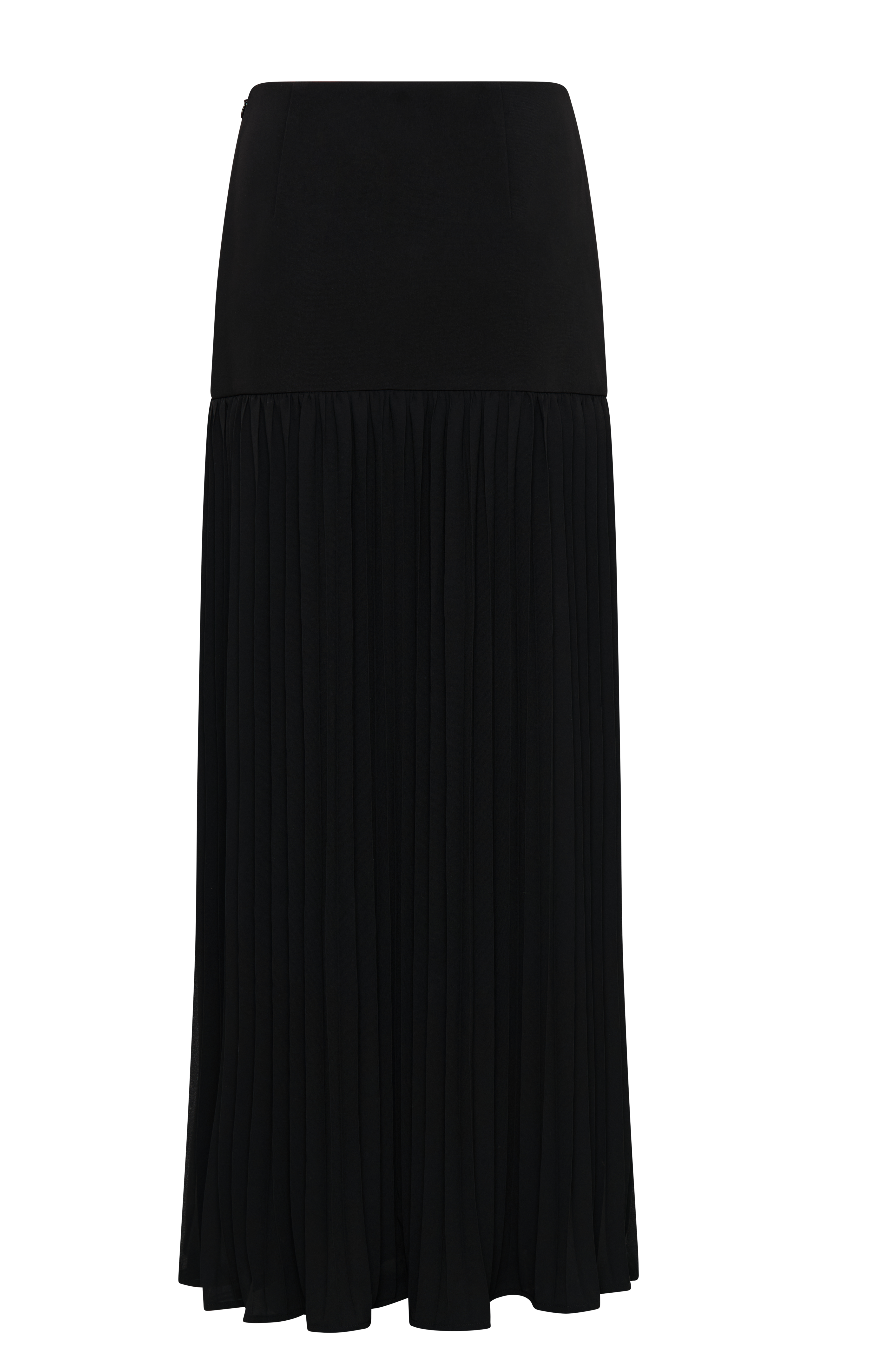 Jillian Pleated Maxi Skirt - Black
