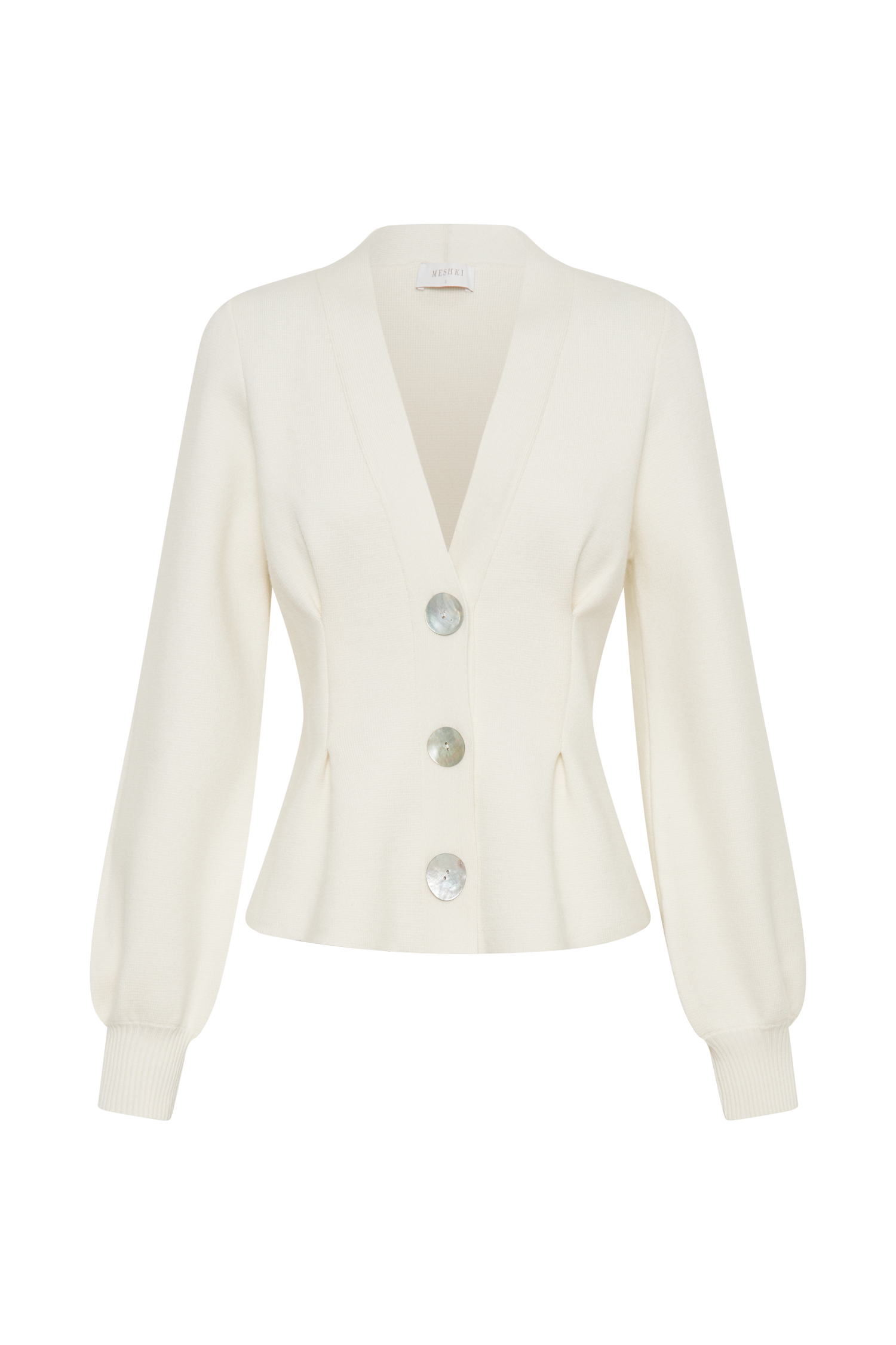 Beverly Knit Cinched Cardigan - Ivory