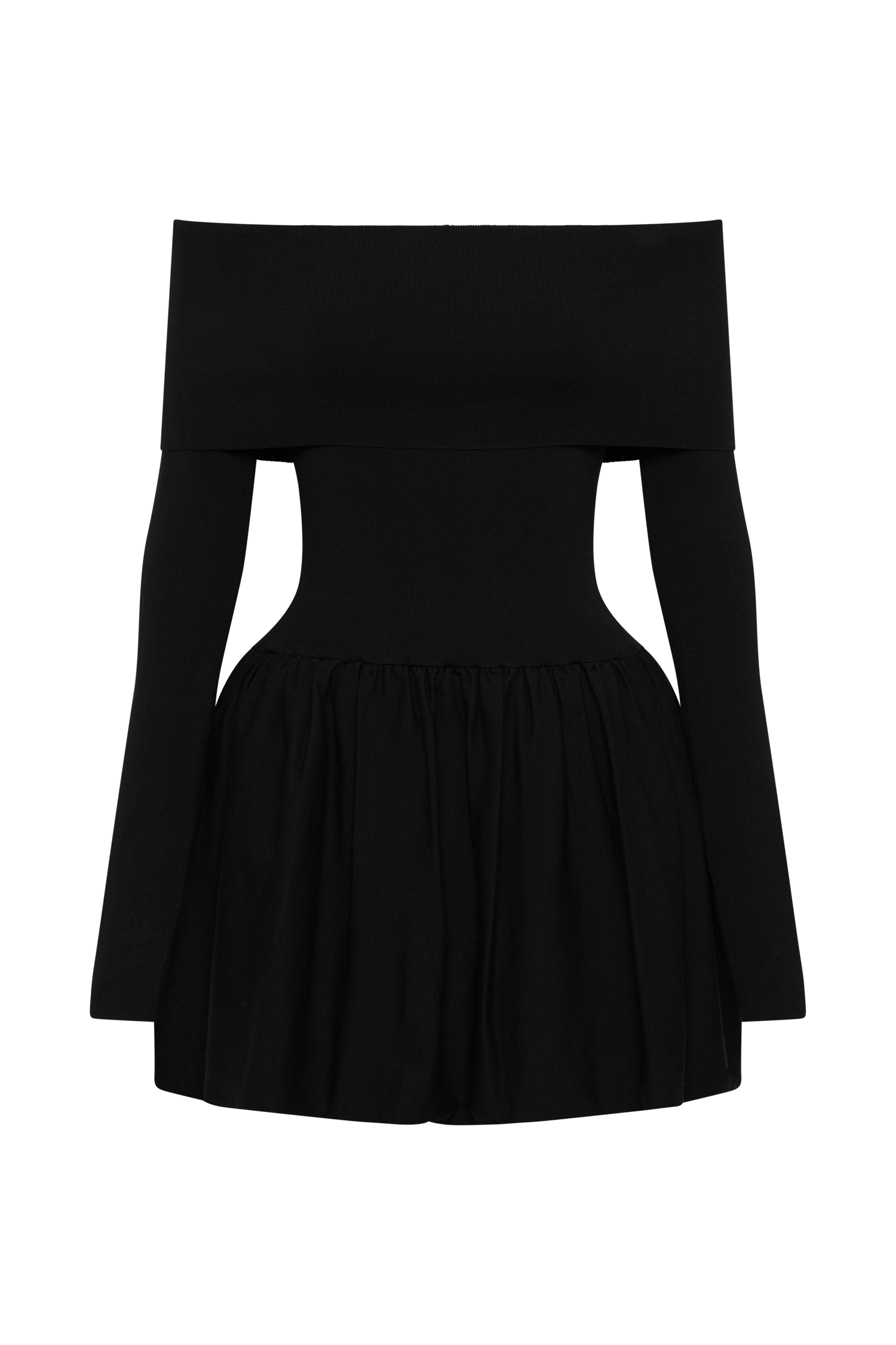 Atlanta Long Sleeve Mini Dress - Black