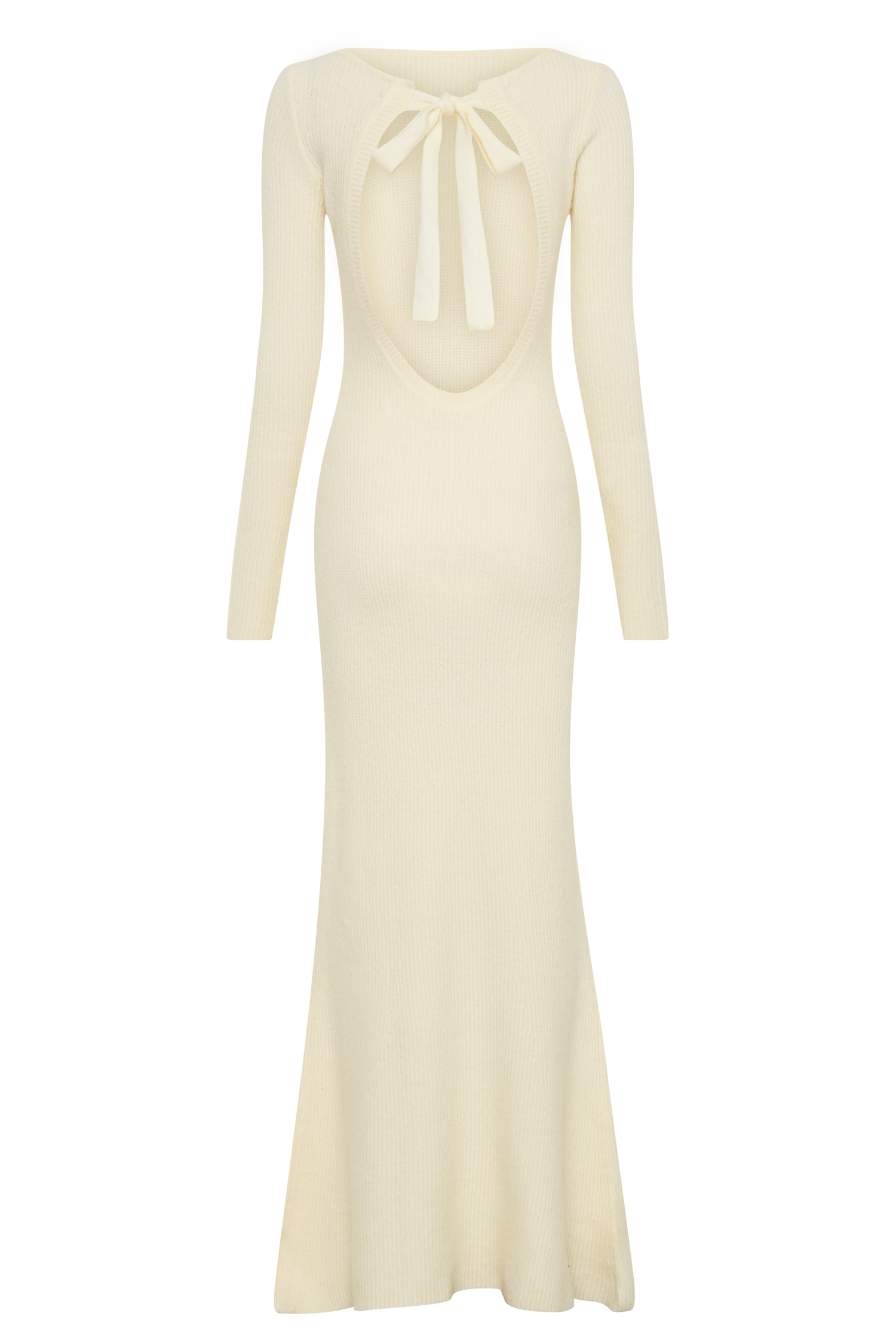 Emily Long Sleeve Knit Maxi Dress - Ivory Marle