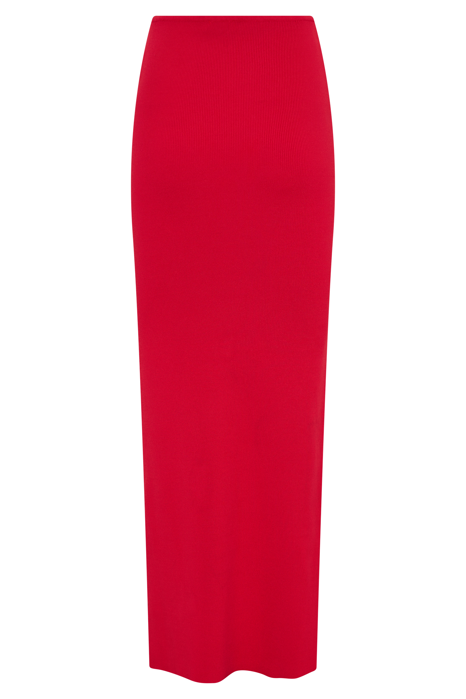 Keaton Fishtail Knit Maxi Skirt - Red