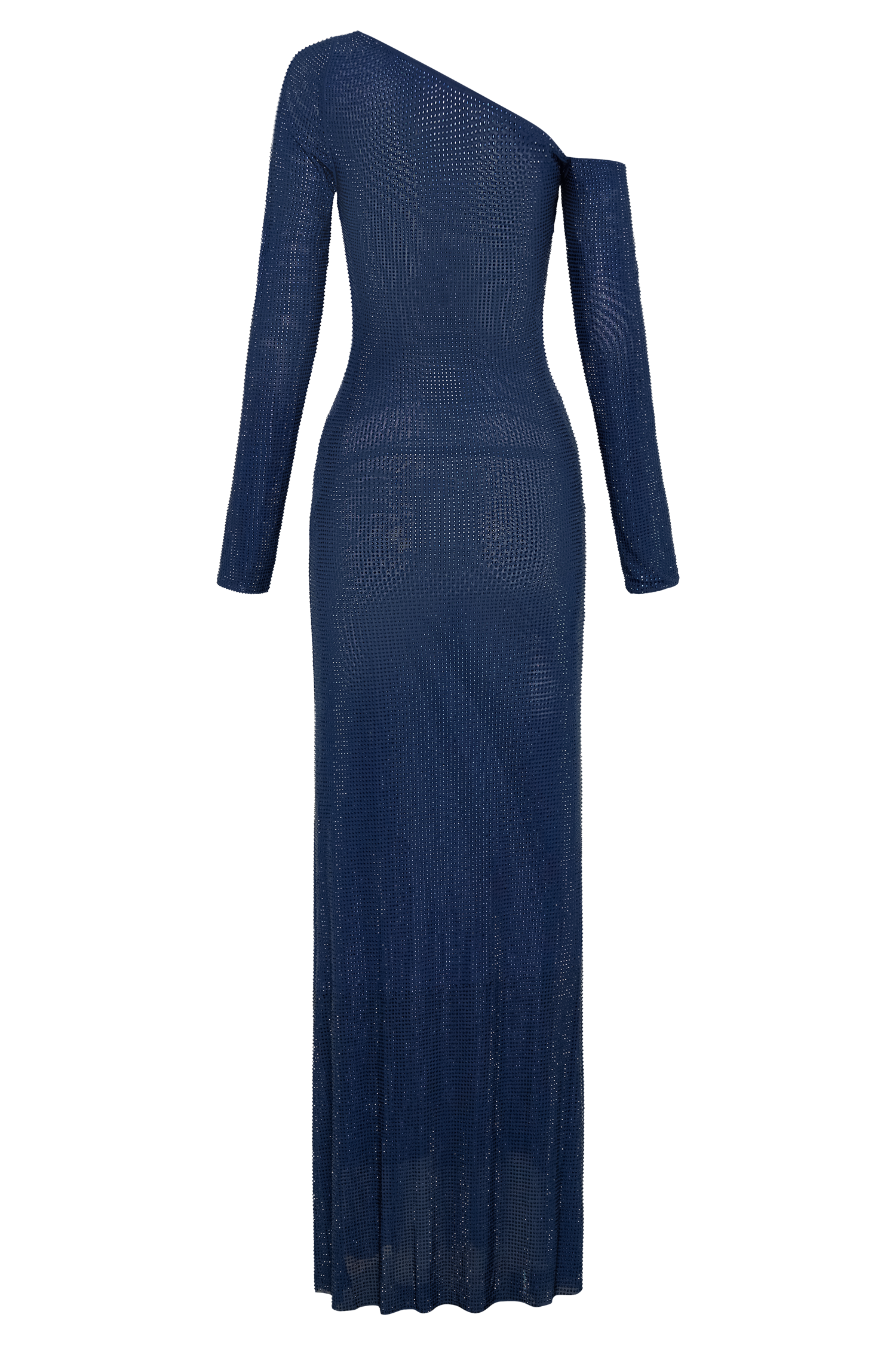 Marcia Diamante Long Sleeve Maxi Dress - Navy