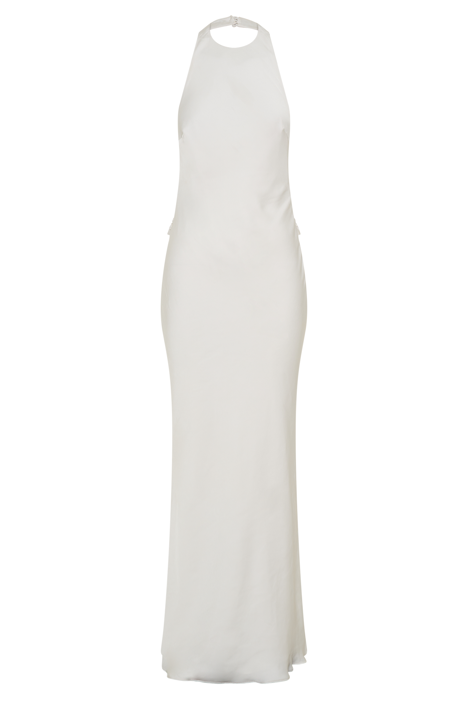 Rinna Satin Halter Maxi Dress - Ivory