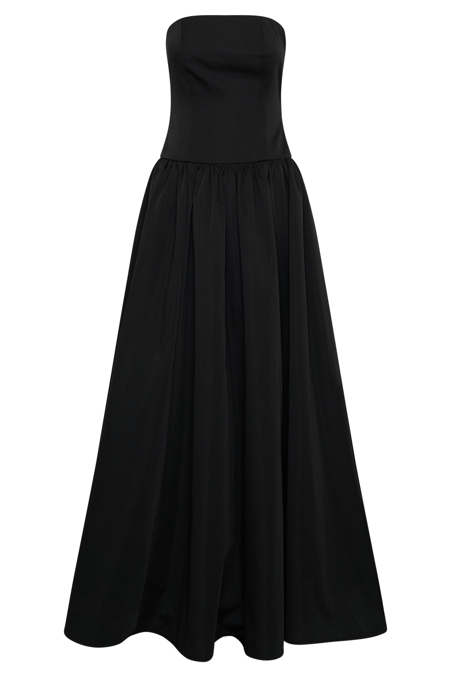Frances Strapless Bow Maxi Dress - Black