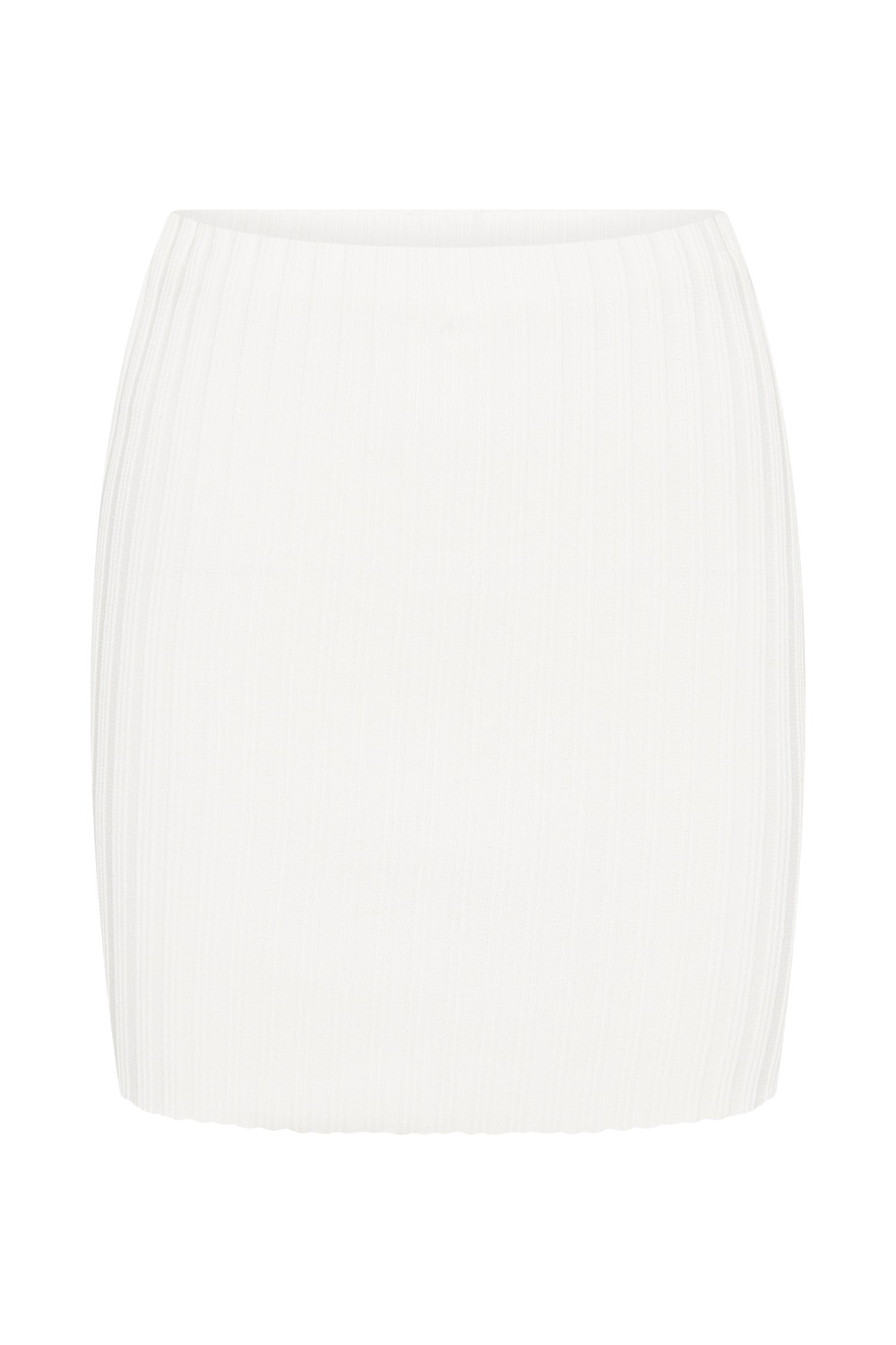 Shiloh Low Rise Knit Mini Skirt - Off White
