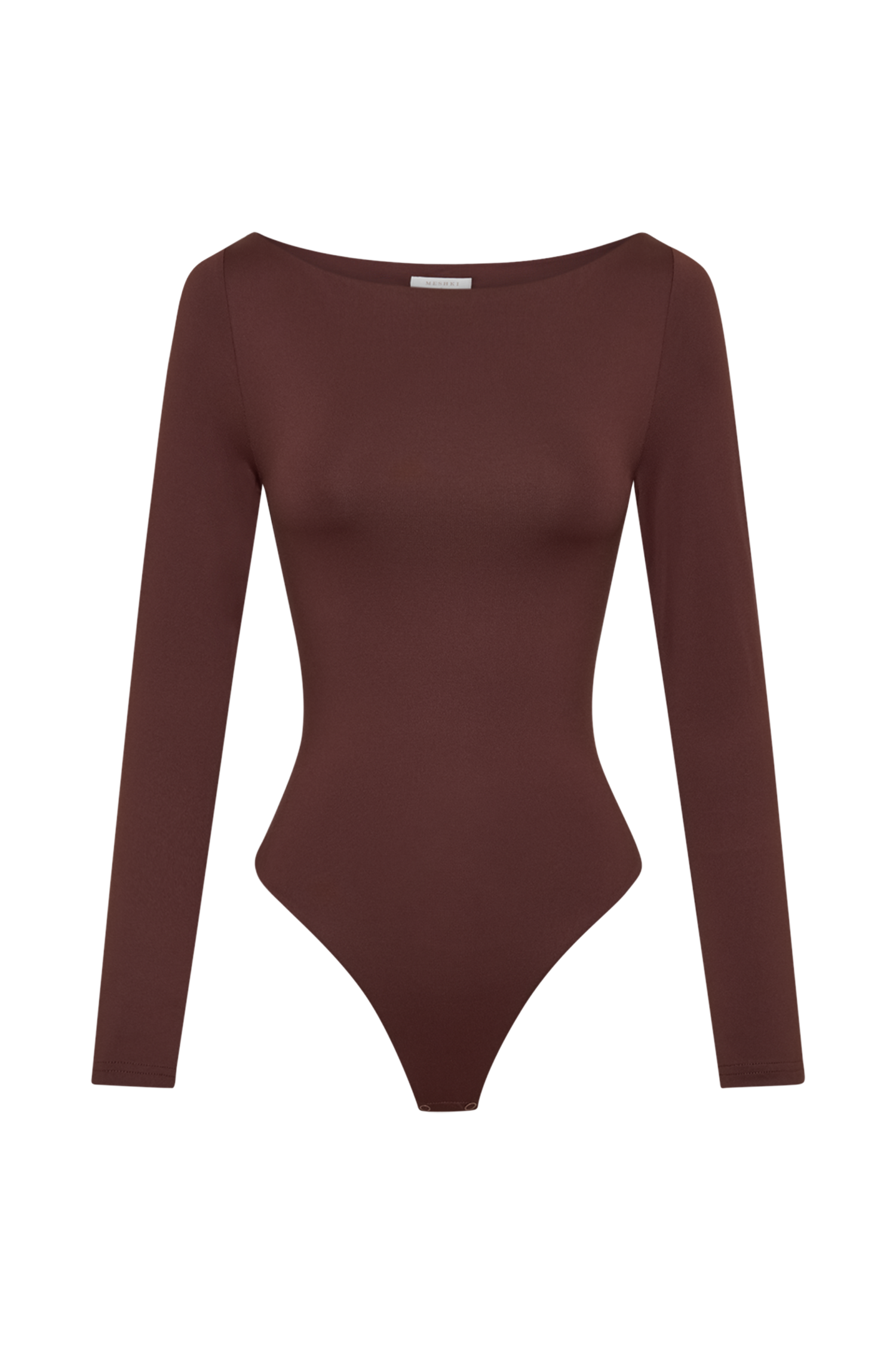 Cate Boatneck Long Sleeve Bodysuit - Chocolate