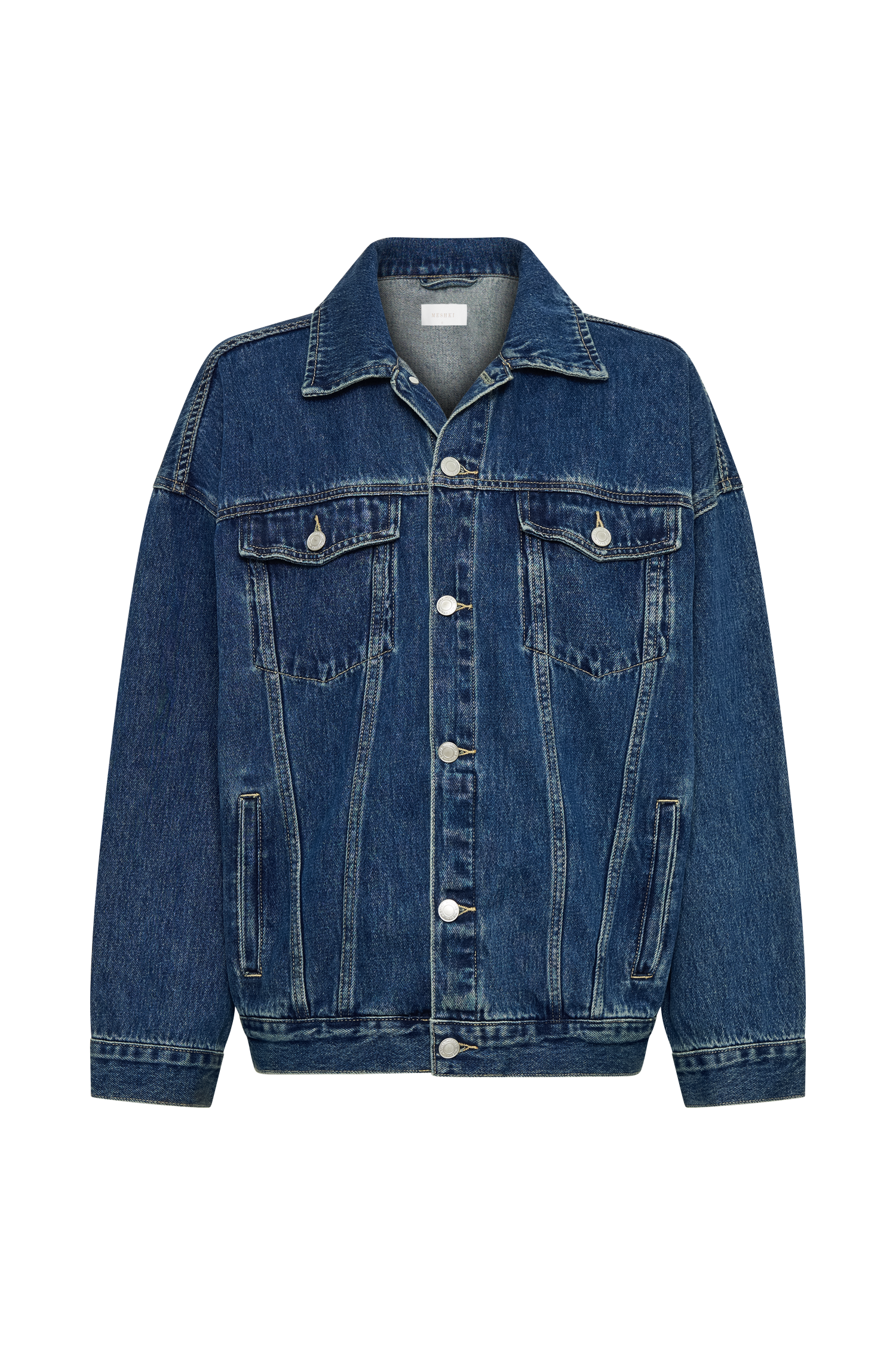 Sion Oversized Denim Jacket - Dark Blue