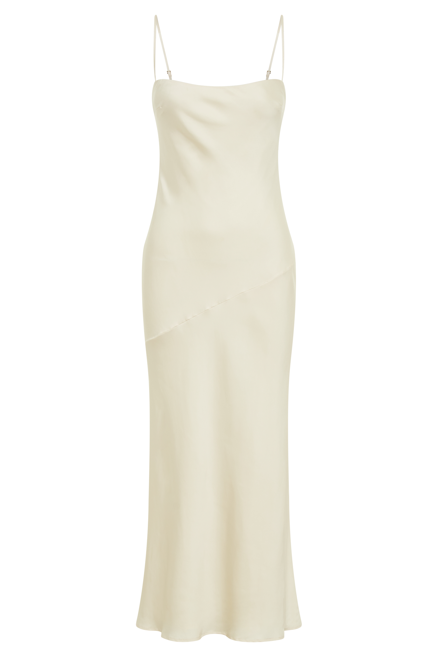 Brynlee Low Back Satin Maxi Dress - Sand