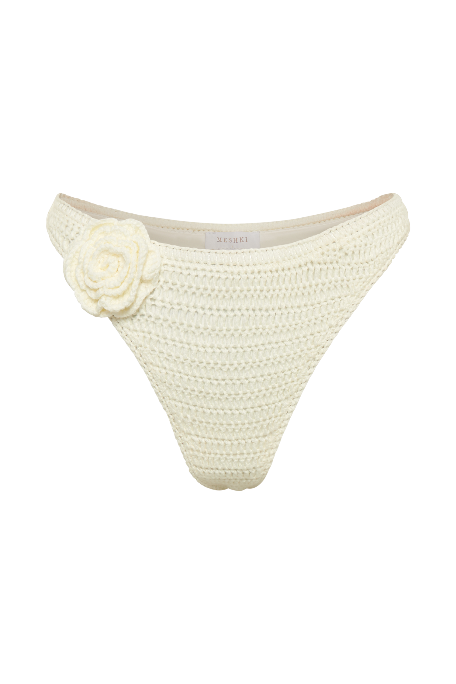 Valencia Rose Crochet Bikini Bottom - Ivory