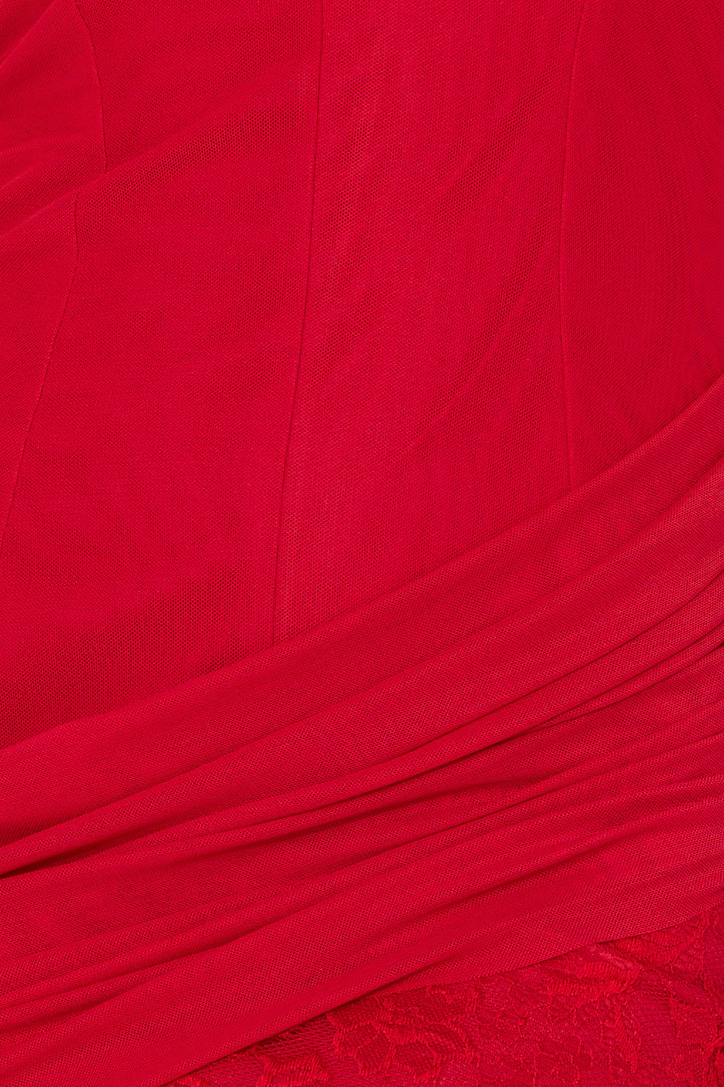 Lovers Time Mesh Strapless Mini Dress Red