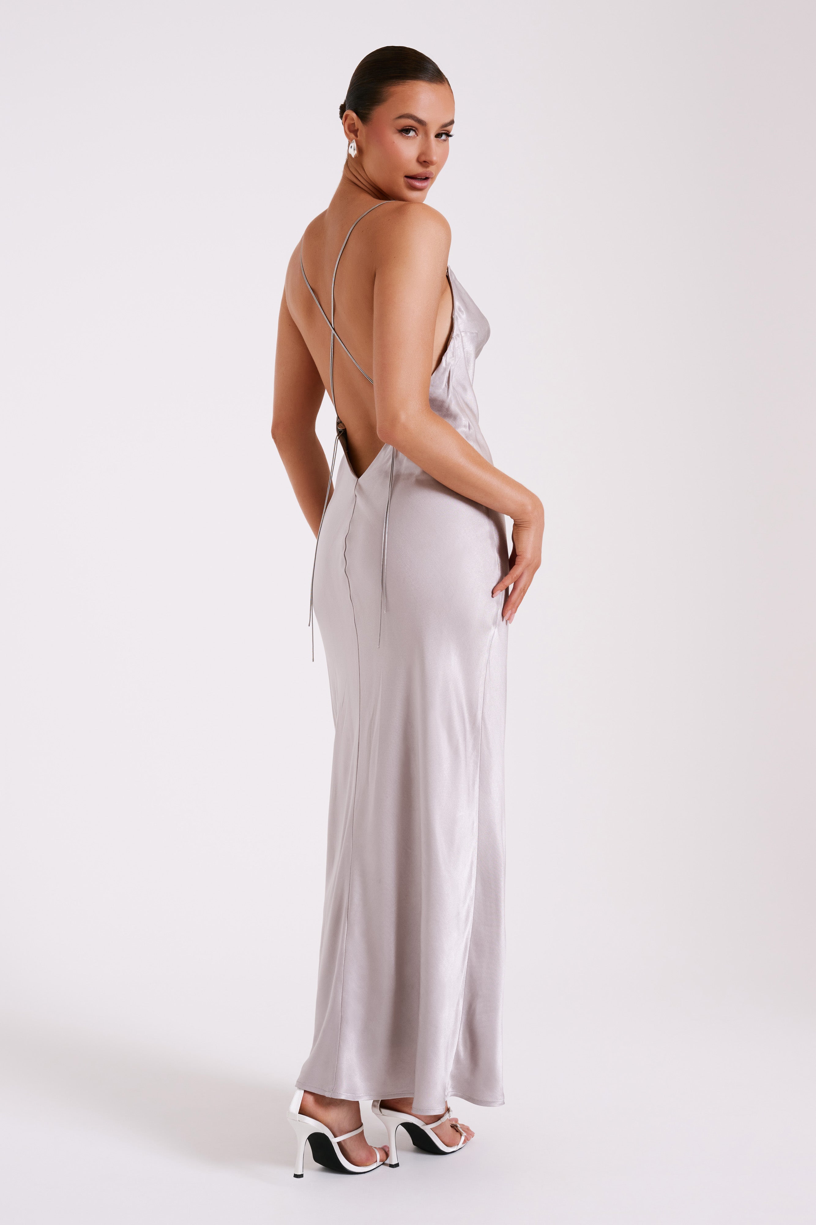 Kalani Chain Maxi Dress - Silver
