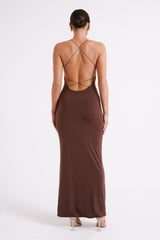 Sinead Twist Maxi Dress - Mocha