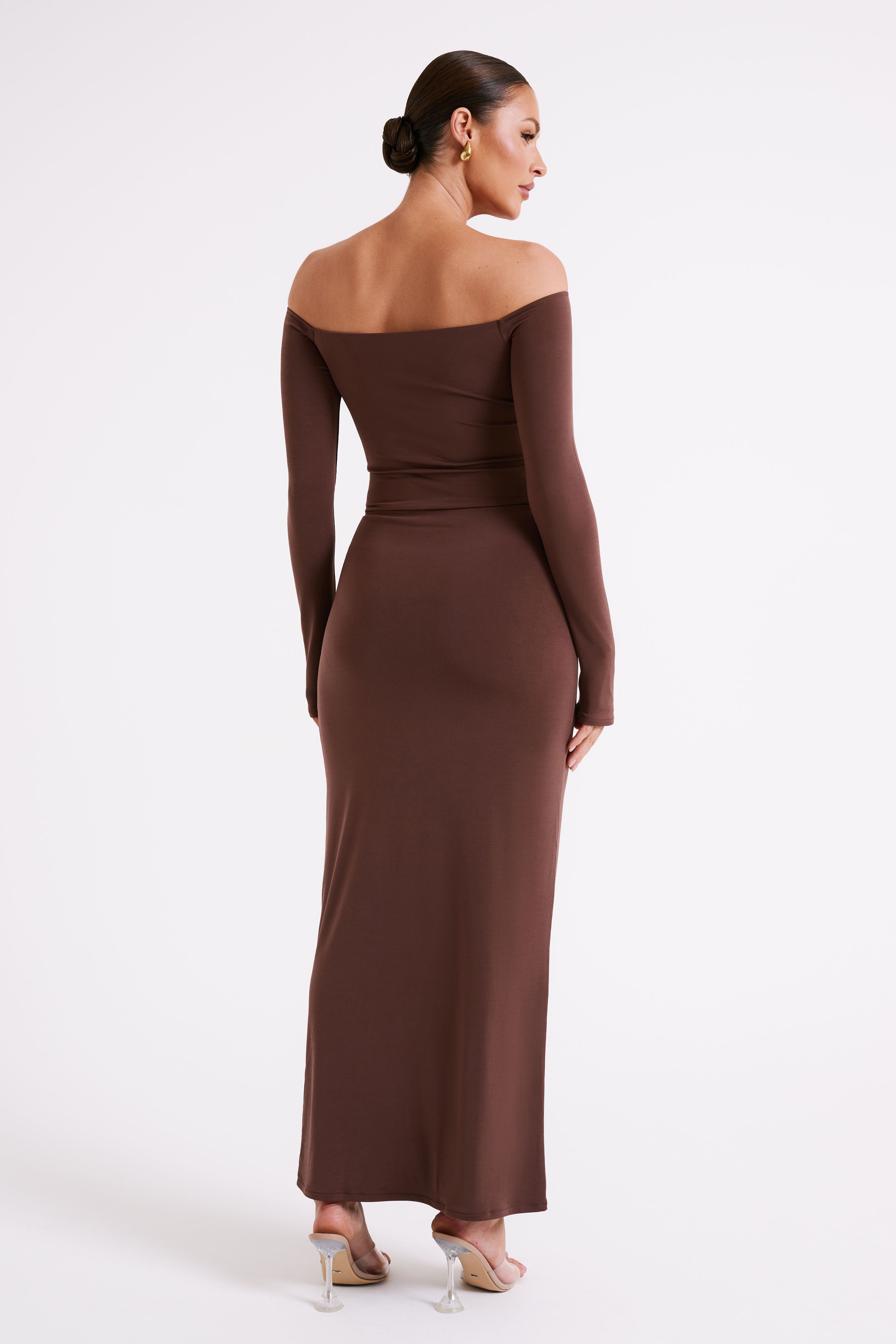 Ceri Maxi Twist Skirt - Mocha