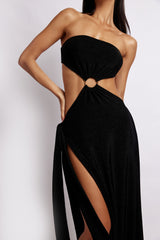 Sierra Strapless Shimmer Dress - Black Shimmer